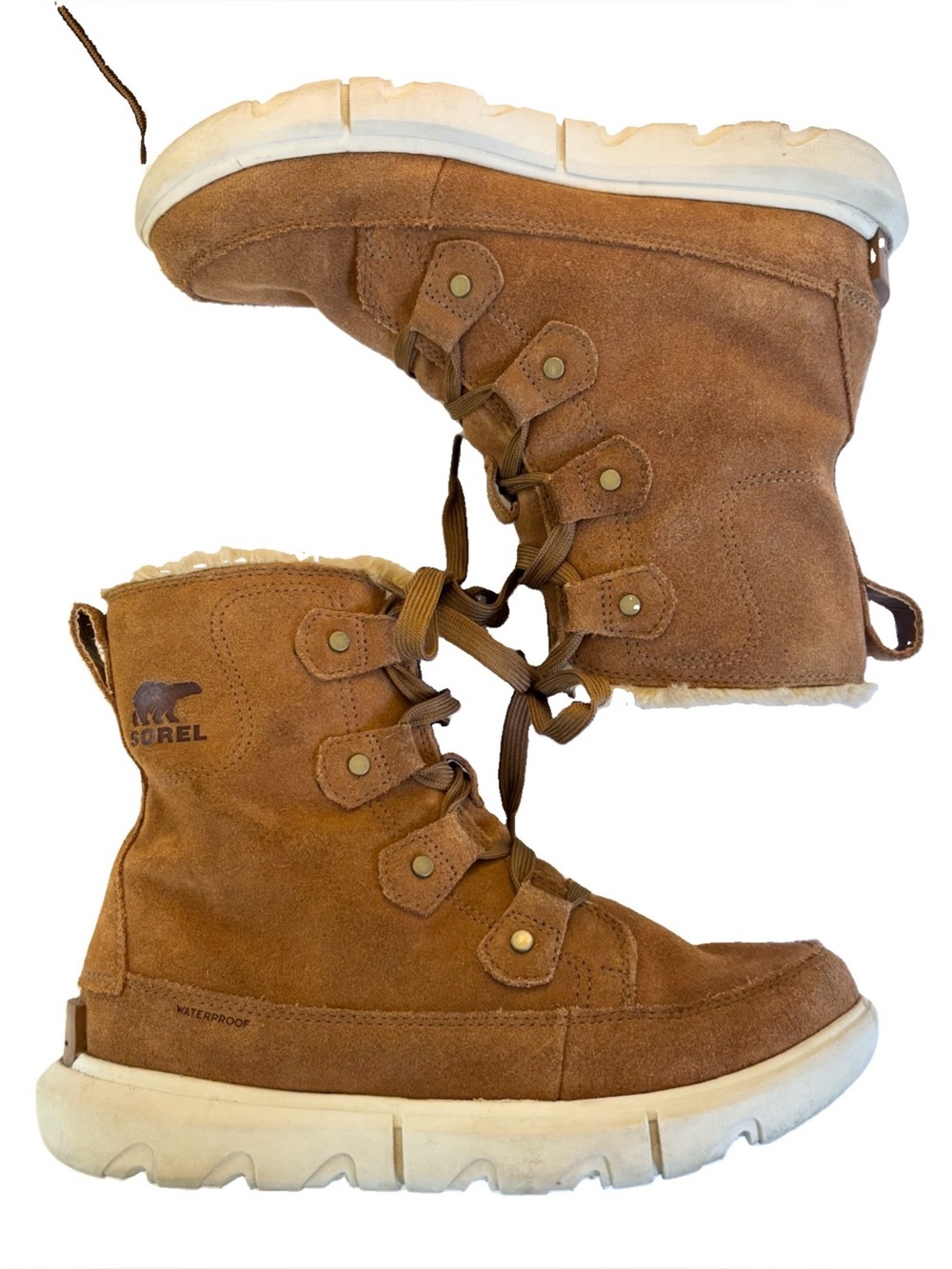 Sorel Brown Suede Lace-Up Waterproof Winter Boots